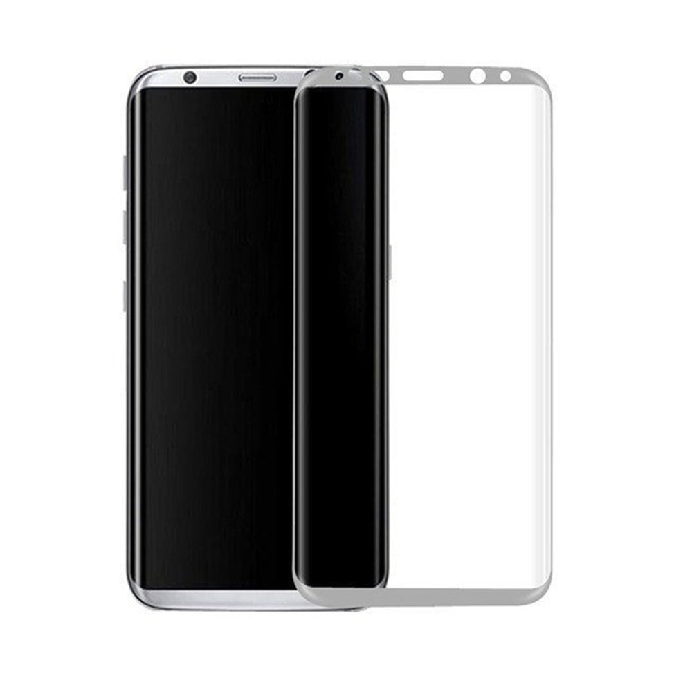 Γυαλι προστασιας Samsung Galaxy S8 σιλικονης ασημι OEM