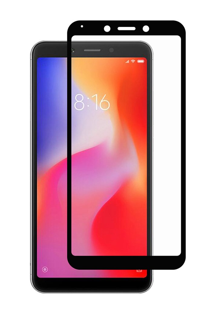 POWERTECH Tempered Glass 3D για Xiaomi Redmi 6A (Mediatek), μαύρο